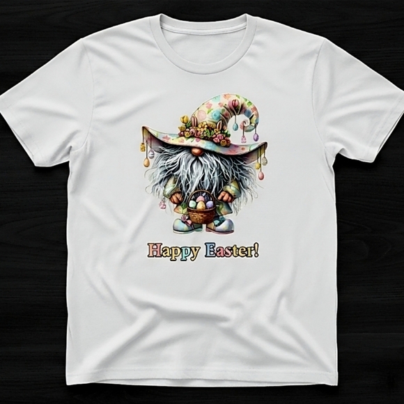 Easter Gnome Happy Easter Tee • Cute Spring Graphic T‑Shirt • Pastel Egg Hunt - Picture 11 of 14